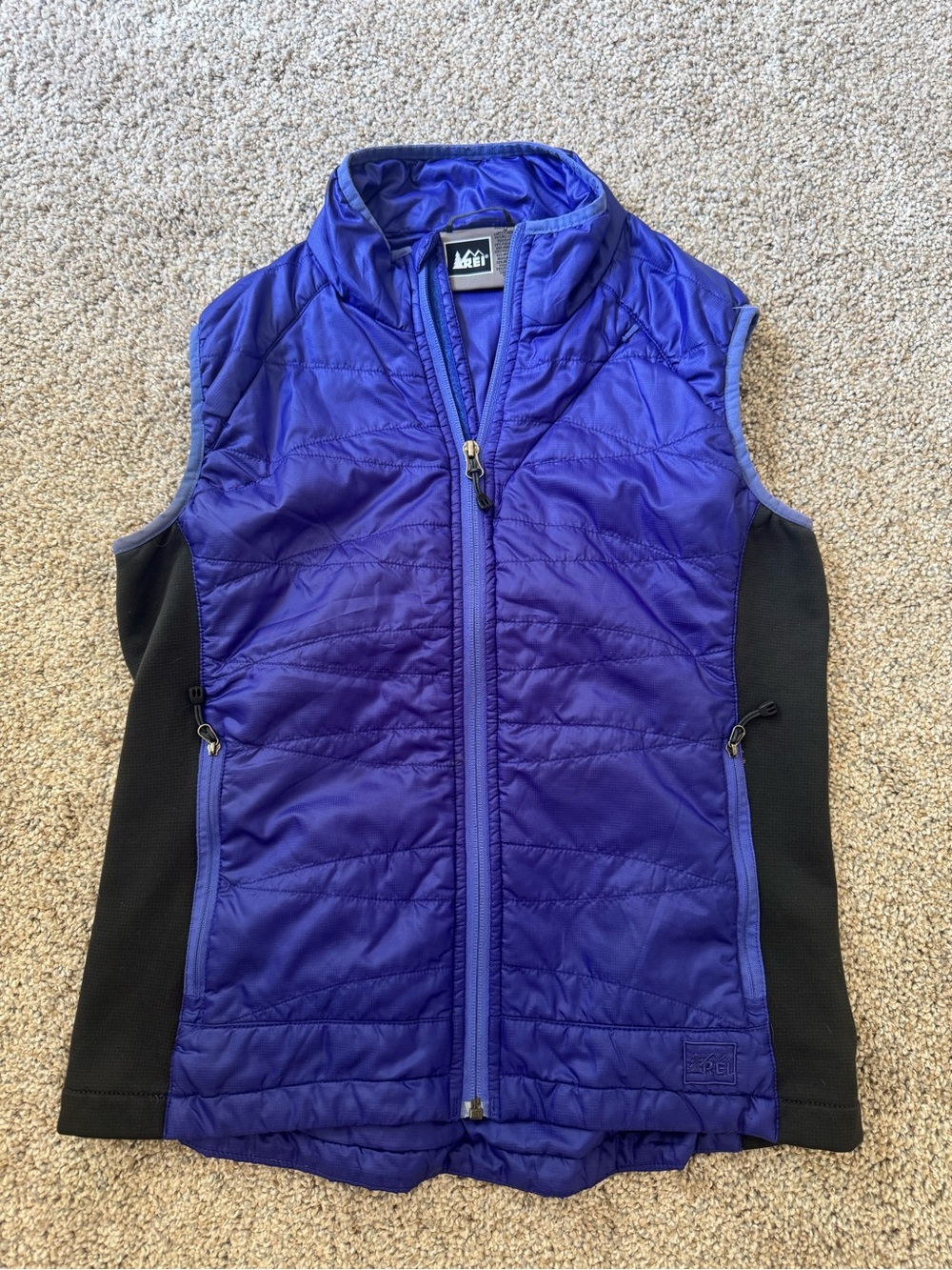 REI Women’s Quilted Primaloft Vest PERTEX REVELCLOUD w/ Side Panels